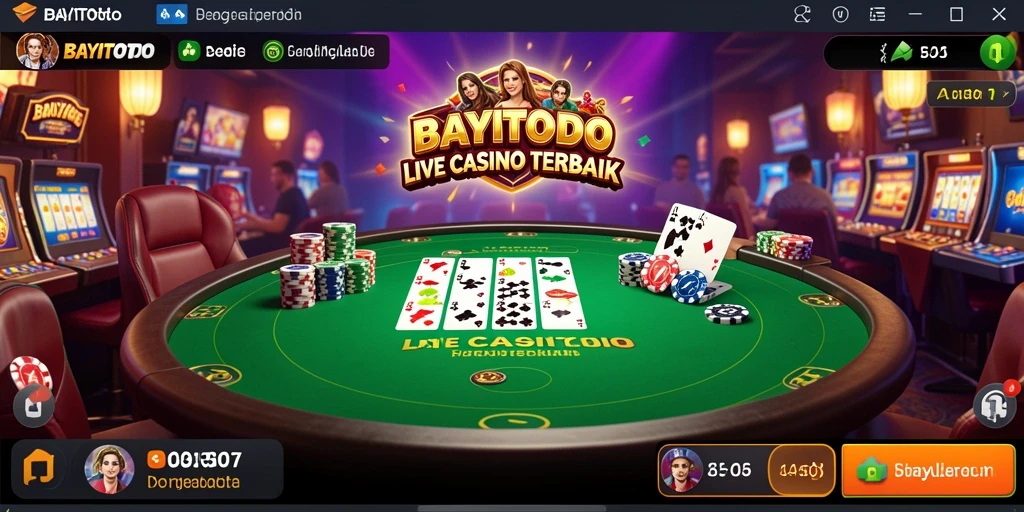Tampilan gameplay Live Casino yang mengasyikkan dan interaktif.