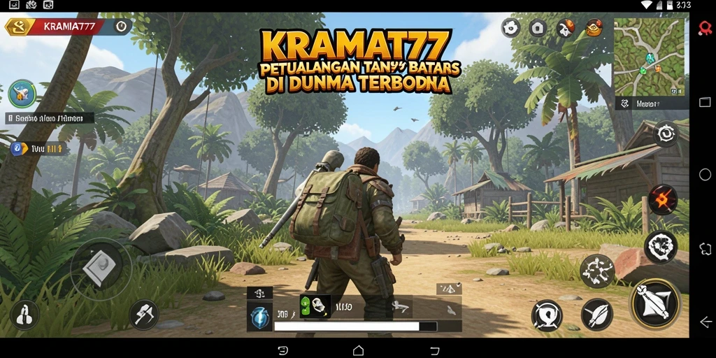 Tangkapan layar gameplay KRAMAT77 menunjukkan luasnya dunia yang dapat dijelajahi.