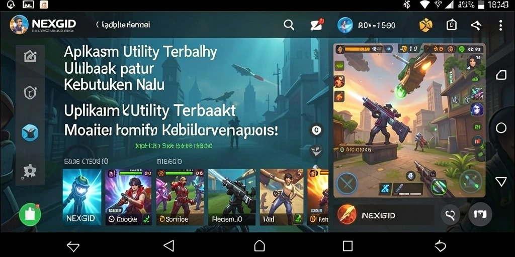 Screenshot NEXGID menampilkan antarmuka pengguna yang bersih dan fungsional.