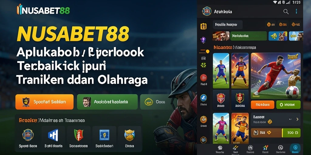 Tampilan menarik dari antarmuka taruhan olahraga NUSABET88.